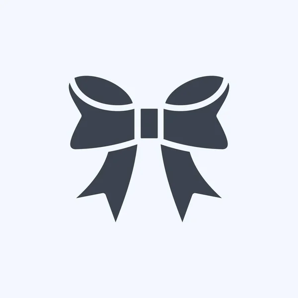 Icon Bowknot Suitable Business Symbol Glyph Style Simple Design Editable — стоковый вектор