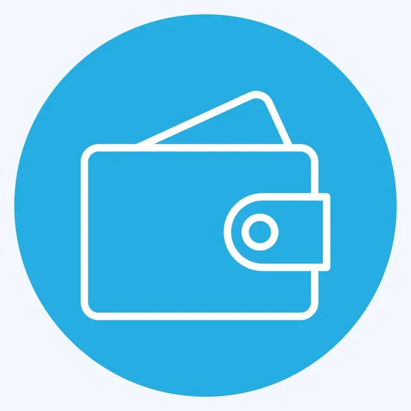 Icon Payment Suitable Business Symbol Blue Eyes Style Simple Design — Vector de stock