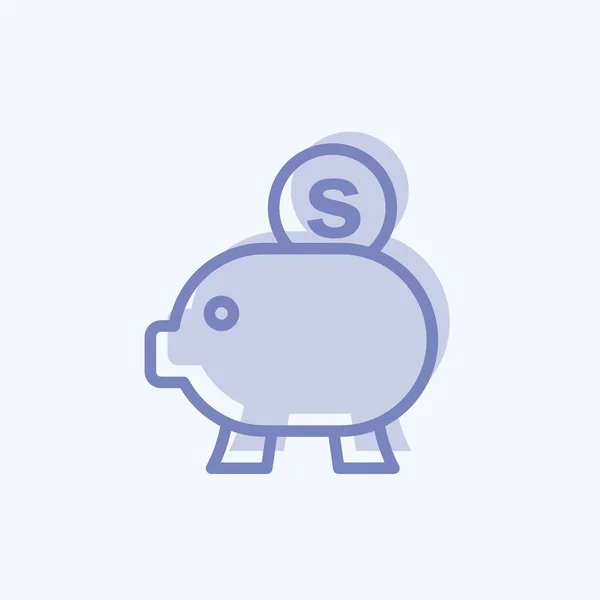 Icon Money Back Geeignet Für Business Symbol Zwei Ton Stil — Stockvektor