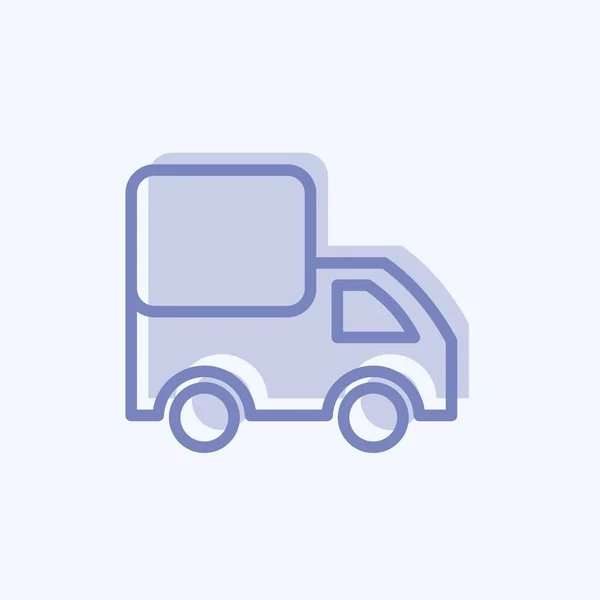 Icon Delivery Geeignet Für Business Symbol Zwei Ton Stil Einfaches — Stockvektor