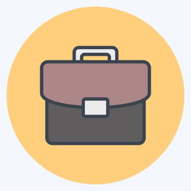 Simge Portföyü. Sanat sembolü için uygun. Renk Eşi Tarzı. Basit dizayn edilebilir. tasarım şablonu. Basit resimleme