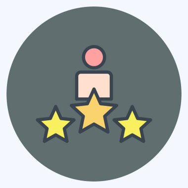 Simge Ödülleri. Sanat sembolü için uygun. Renk Eşi Tarzı. Basit dizayn edilebilir. tasarım şablonu. Basit resimleme