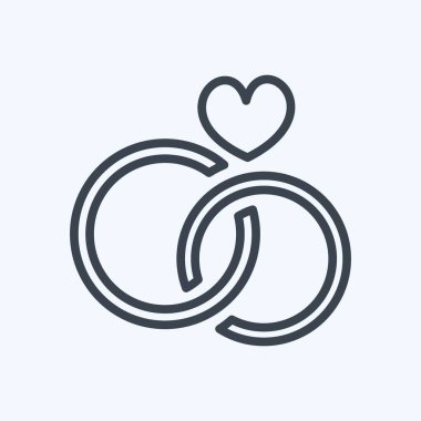 İkon Düğün Fotoşopu. Sanat sembolü için uygun. Çizgi stili. Basit dizayn edilebilir. tasarım şablonu. Basit resimleme