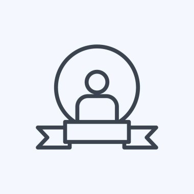 Simgesel Kişisel Marka. Sanat sembolü için uygun. Çizgi stili. Basit dizayn edilebilir. tasarım şablonu. Basit resimleme