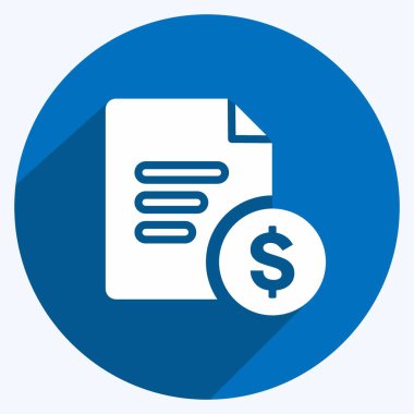 Simge Fiyat Listesi. Sanat sembolü için uygun. Uzun Gölge Tarzı. Basit dizayn edilebilir. tasarım şablonu. Basit resimleme