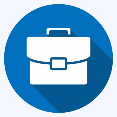 Simge Portföyü. Sanat sembolü için uygun. Uzun Gölge Tarzı. Basit dizayn edilebilir. tasarım şablonu. Basit resimleme