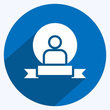 Simgesel Kişisel Marka. Sanat sembolü için uygun. Uzun Gölge Tarzı. Basit dizayn edilebilir. tasarım şablonu. Basit resimleme