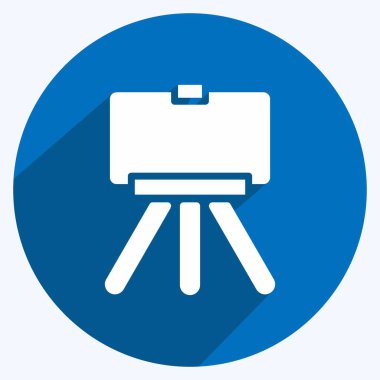 Simge Güzel Sanatlar Fotoğrafçılık. Sanat sembolü için uygun. Uzun Gölge Tarzı. Basit dizayn edilebilir. tasarım şablonu. Basit resimleme