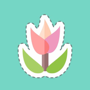 Çıkartma çizgisi Makro Fotoğrafçılığı kesti. Sanat sembolü için uygun. Basit dizayn edilebilir. tasarım şablonu. Basit resimleme