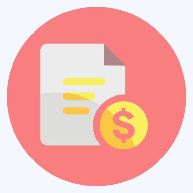 Simge Fiyat Listesi. Sanat sembolü için uygun. Düz stil. Basit dizayn edilebilir. tasarım şablonu. Basit resimleme