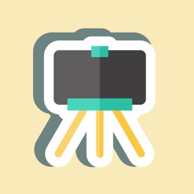 Çıkartma Güzel Sanatlar Fotoğrafçılığı. Sanat sembolü için uygun. Basit dizayn edilebilir. tasarım şablonu. Basit resimleme