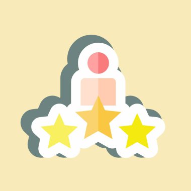 Çıkartma Ödülleri. Sanat sembolü için uygun. Basit dizayn edilebilir. tasarım şablonu. Basit resimleme