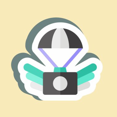 Etiket Hava Fotoğrafçılığı. Sanat sembolü için uygun. Basit dizayn edilebilir. tasarım şablonu. Basit resimleme