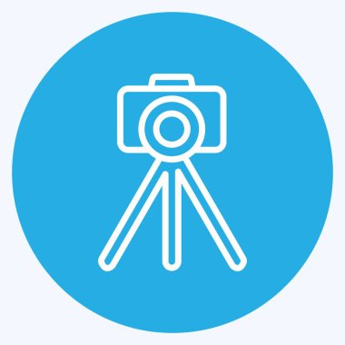 Simge Üçayağı. Sanat sembolü için uygun. Mavi Gözler Tarzı. Basit dizayn edilebilir. tasarım şablonu. Basit resimleme