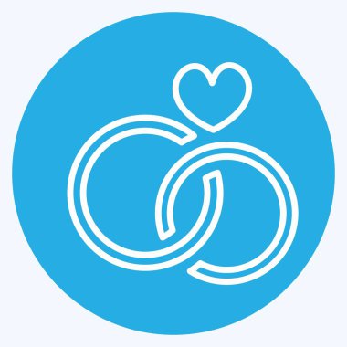 İkon Düğün Fotoşopu. Sanat sembolü için uygun. Mavi Gözler Tarzı. Basit dizayn edilebilir. tasarım şablonu. Basit resimleme