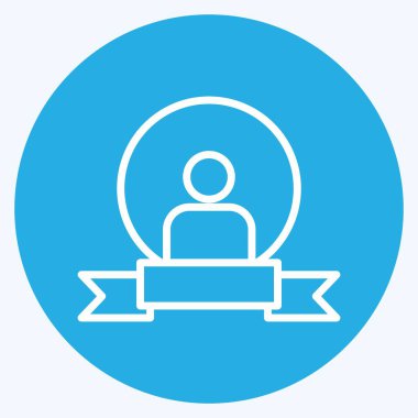 Simgesel Kişisel Marka. Sanat sembolü için uygun. Mavi Gözler Tarzı. Basit dizayn edilebilir. tasarım şablonu. Basit resimleme