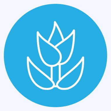 Simge Makro Fotoğrafçılık. Sanat sembolü için uygun. Mavi Gözler Tarzı. Basit dizayn edilebilir. tasarım şablonu. Basit resimleme