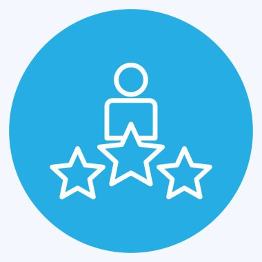 Simge Ödülleri. Sanat sembolü için uygun. Mavi Gözler Tarzı. Basit dizayn edilebilir. tasarım şablonu. Basit resimleme