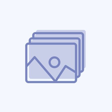 Simge Fotoğrafları. Sanat sembolü için uygun. İki ton stili. Basit dizayn edilebilir. tasarım şablonu. Basit resimleme