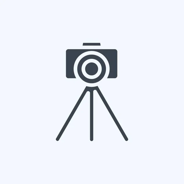 Icon Tripod Suitable Art Symbol Glyph Style Simple Design Editable — 스톡 벡터