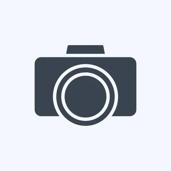 Ikonová Kamera Vhodný Pro Symbol Art Glyph Style Jednoduchý Design — Stockový vektor