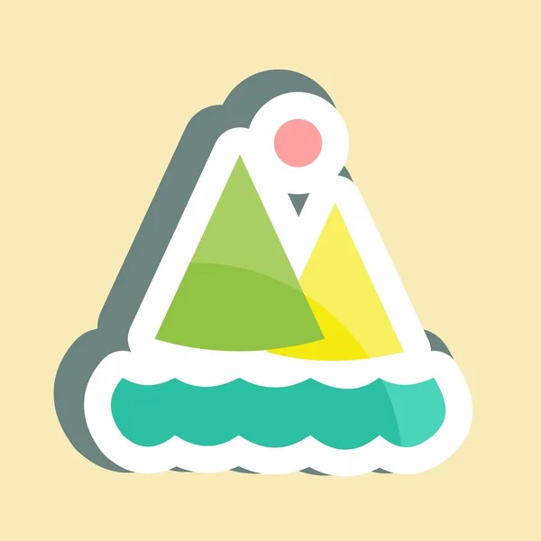 Sticker Travel Photography Suitable Art Symbol Simple Design Editable Design — Wektor stockowy