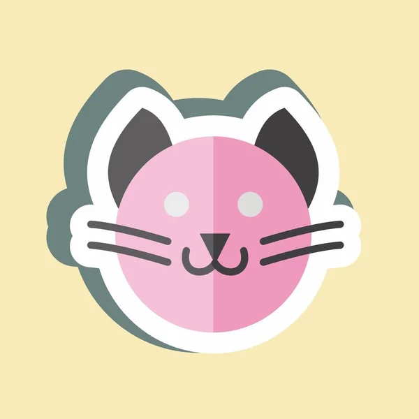 Sticker Pet Photoshoot Suitable Art Symbol Simple Design Editable Design — Stock Vector