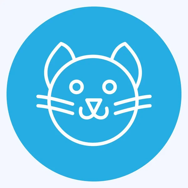 Icon Pet Photoshoot Suitable Art Symbol Blue Eyes Style Simple — Stockový vektor