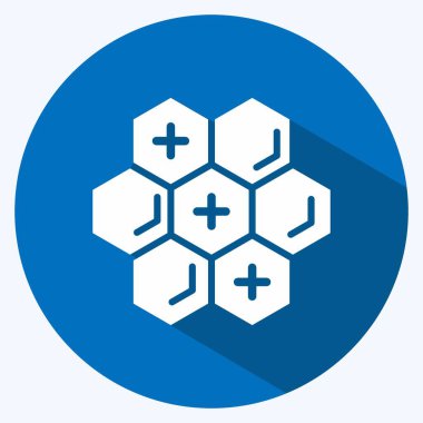 Simge Propolis. Arı Çiftliği için uygun. Uzun Gölge Tarzı. Basit dizayn edilebilir. tasarım şablonu. Basit resimleme