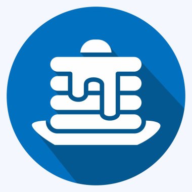 Simgesel krep. Arı Çiftliği için uygun. Uzun Gölge Tarzı. Basit dizayn edilebilir. tasarım şablonu. Basit resimleme