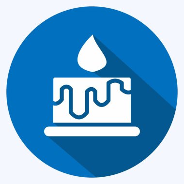 Balmumu ikonu. Arı Çiftliği için uygun. Uzun Gölge Tarzı. Basit dizayn edilebilir. tasarım şablonu. Basit resimleme