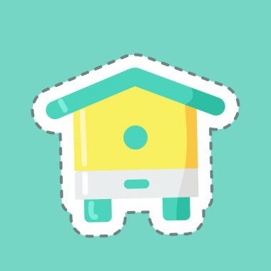 Çıkartma çizgisi Arı Kovanı 'nı kesti. Arı Çiftliği için uygun. Basit dizayn edilebilir. tasarım şablonu. Basit resimleme