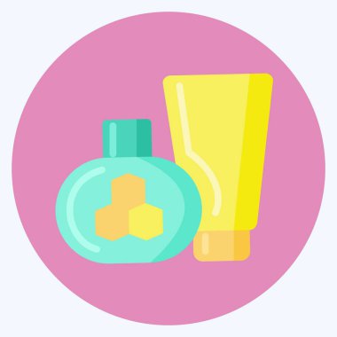 Icon Bee Ürünleri. Arı Çiftliği için uygun. Düz stil. Basit dizayn edilebilir. tasarım şablonu. Basit resimleme