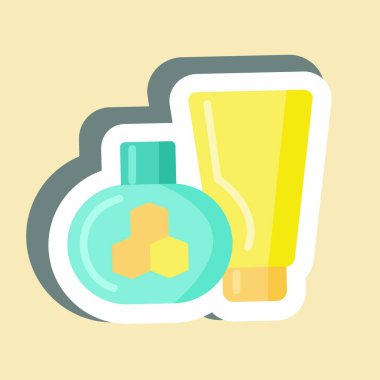 Çıkartma Arı Ürünleri. Arı Çiftliği için uygun. Basit dizayn edilebilir. tasarım şablonu. Basit resimleme