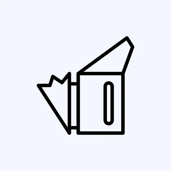 Icon Apiary Smoker Suitable Bee Farm Line Style Simple Design — Image vectorielle