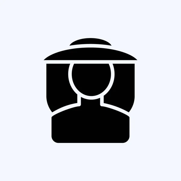 Icon Beekeeper Suitable Bee Farm Glyph Style Simple Design Editable — Stock vektor