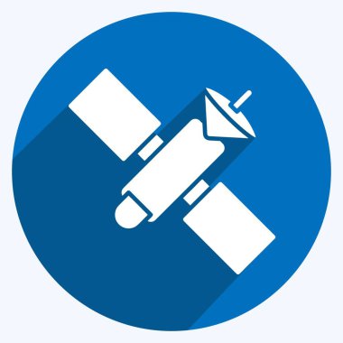 Simge uydusu. Eğitim sembolü için uygun. Uzun gölge tarzı. Basit dizayn edilebilir. tasarım şablonu. Basit resimleme