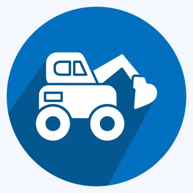 Simge Hızlandırıcı. Eğitim sembolü için uygun. Uzun gölge tarzı. Basit dizayn edilebilir. tasarım şablonu. Basit resimleme