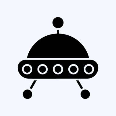 Simge Uzay Mekiği. Eğitim sembolü için uygun. Kabartma tarzı. Basit dizayn edilebilir. tasarım şablonu. Basit resimleme