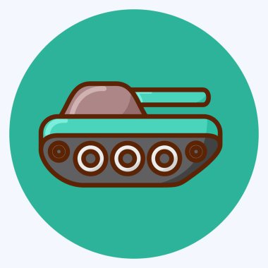 Simge Tankı. Eğitim sembolü için uygun. Düz stil. Basit dizayn edilebilir. tasarım şablonu. Basit resimleme