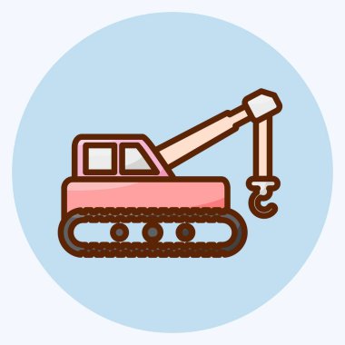 Simge kaldırıcı. Eğitim sembolü için uygun. Düz stil. Basit dizayn edilebilir. tasarım şablonu. Basit resimleme