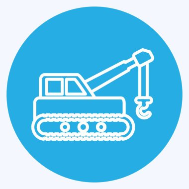 Simge kaldırıcı. Eğitim sembolü için uygun. Mavi gözlü. Basit dizayn edilebilir. tasarım şablonu. Basit resimleme