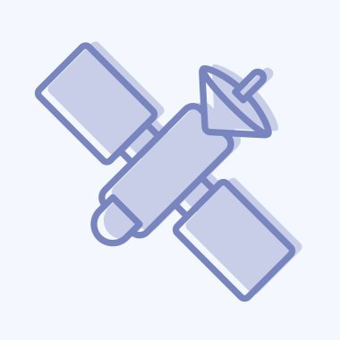 Simge uydusu. Eğitim sembolü için uygun. İki ton stili. Basit dizayn edilebilir. tasarım şablonu. Basit resimleme