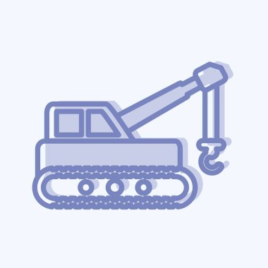 Simge kaldırıcı. Eğitim sembolü için uygun. İki ton stili. Basit dizayn edilebilir. tasarım şablonu. Basit resimleme