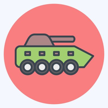 Simge Tankı. Eğitim sembolü için uygun. renk arkadaşı stili. Basit dizayn edilebilir. tasarım şablonu. Basit resimleme