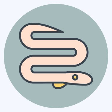 Icon Eel. suitable for Meat. color mate style. simple design editable. design template vector. simple illustration