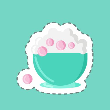 Çıkartma çizgisi havyarı kesti. Et için uygun. Basit dizayn edilebilir. tasarım şablonu. Basit resimleme