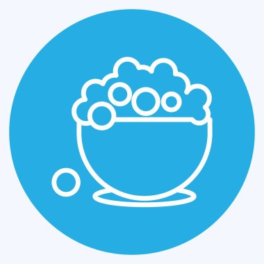 Icon Havyarı. Et için uygun. Mavi gözlü. Basit dizayn edilebilir. tasarım şablonu. Basit resimleme