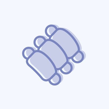 İkon kaburgalar. Et için uygun. İki ton stili. Basit dizayn edilebilir. tasarım şablonu. Basit resimleme