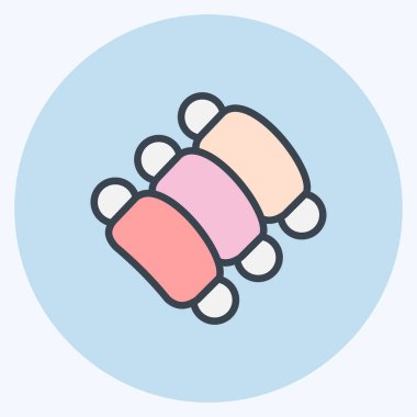 İkon kaburgalar. Et için uygun. renk arkadaşı stili. Basit dizayn edilebilir. tasarım şablonu. Basit resimleme